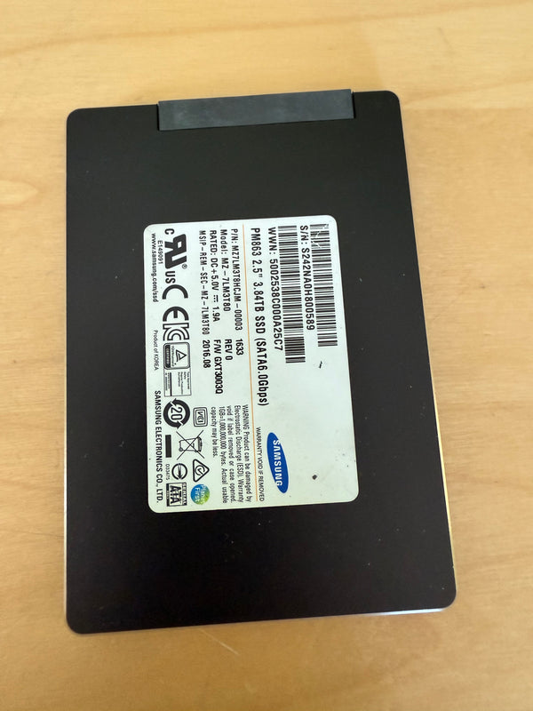 Samsung PM863 3.84TB SATA III (6G) Internal SSD (MZ-7LM3T80)