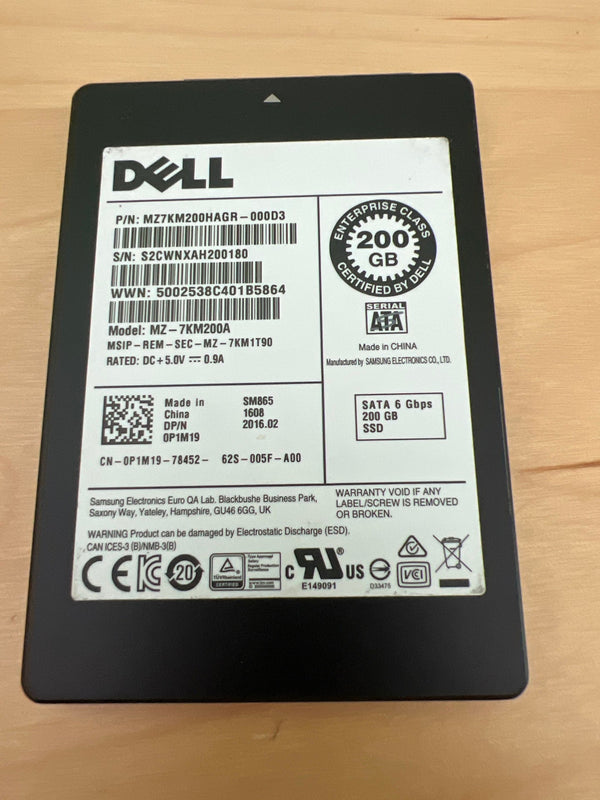 Dell Enterprise Class Server 200GB SATA SSD - MZ7KM200HAGR-000D3