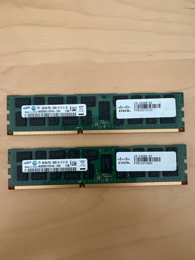 Samsung 8GB (2x4GB) DDR3-1333 PC3L-10600R ECC RDIMM Server RAM Kit - Used