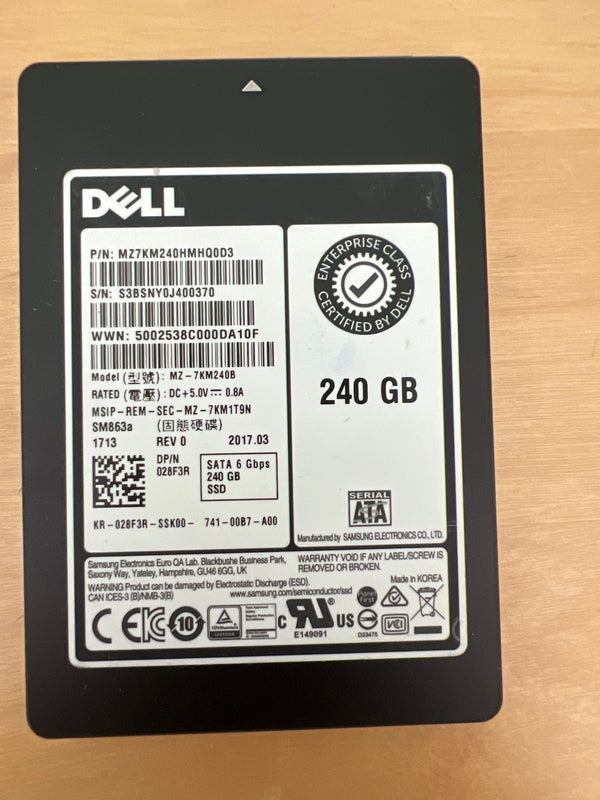 Dell Enterprise Class Server 240GB SATA SSD- MZ7KM240HMHQ0D3