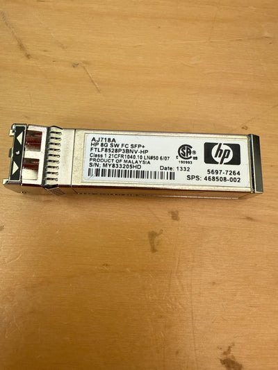 HP AJ718A 8Gb Fibre Channel SFP+ Module