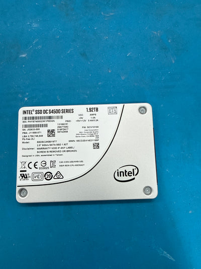 Intel SSD DC S4500 1.92TB 2.5 inch SATA III Enterprise Server SSD (SSDSC2KB019T7)