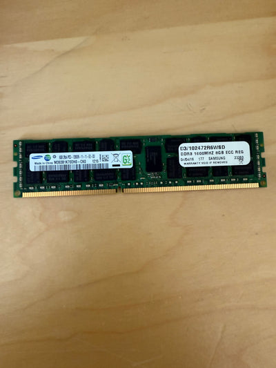 Samsung 8GB DDR3-1600 PC3-12800R ECC RDIMM Server RAM (M393B1K70DHO) - Used