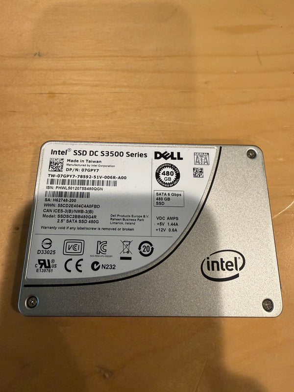 Intel SSD DC S3520 480GB Dell Enterprise Server SSD - 064TMJ - Used Working Pull SSDSC2BB480G7R