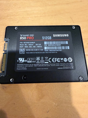 Samsung 850 PRO 512GB SATA SSD - MZ7KN512HMJP - Working Pull