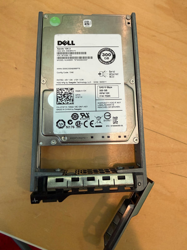 2.5" SFF SAS Drives - 300GB, 600GB, 1.2TB in Genuine Dell Trays - Used Working Pulls, Dell, HP, Seagate