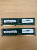 Samsung 8GB (2x4GB) DDR3-1333 PC3L-10600R ECC RDIMM Server RAM Kit - Used